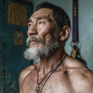 Активные пожилые люди занимаются фитнесом